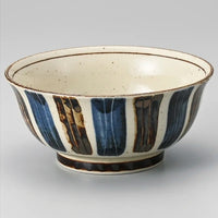 Minoware Ramen Bowl Blue & Brown