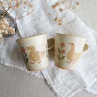 Buncho Pottery Duck and flower mug