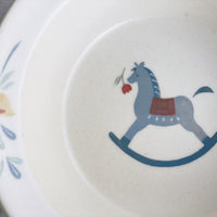 Buncho Pottery 6寸/Wooden horse parakeet deep plate