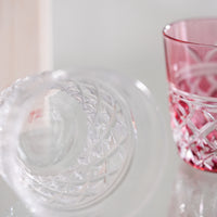 Kagami Crystal - A Pair of Sake Glasses, Edo Kiriko "Yui"