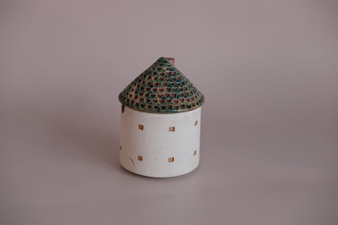 Forest Seed Pottery Ceramic Clay House Sugar Pot