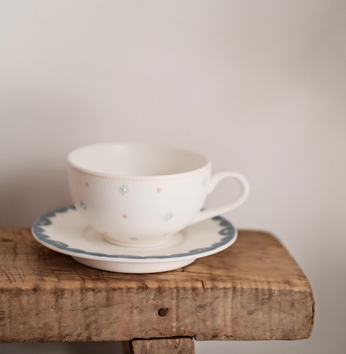 Little Snowflake Ceramic Mug & Saucer Set