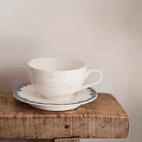 Little Snowflake Ceramic Mug & Saucer Set