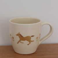 Buncho Pottery Horse Mug Large