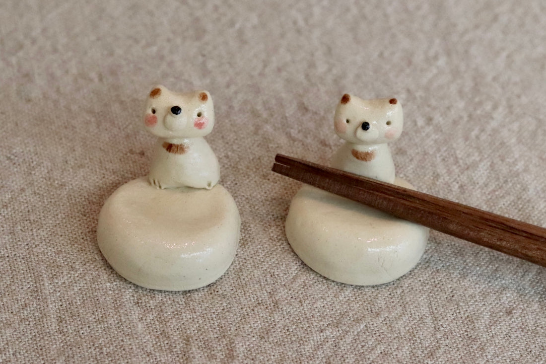 Seto Ware Animal Chopstick Rest