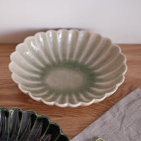 Japanese Chrysanthemum Shape Oval Serving Bowl