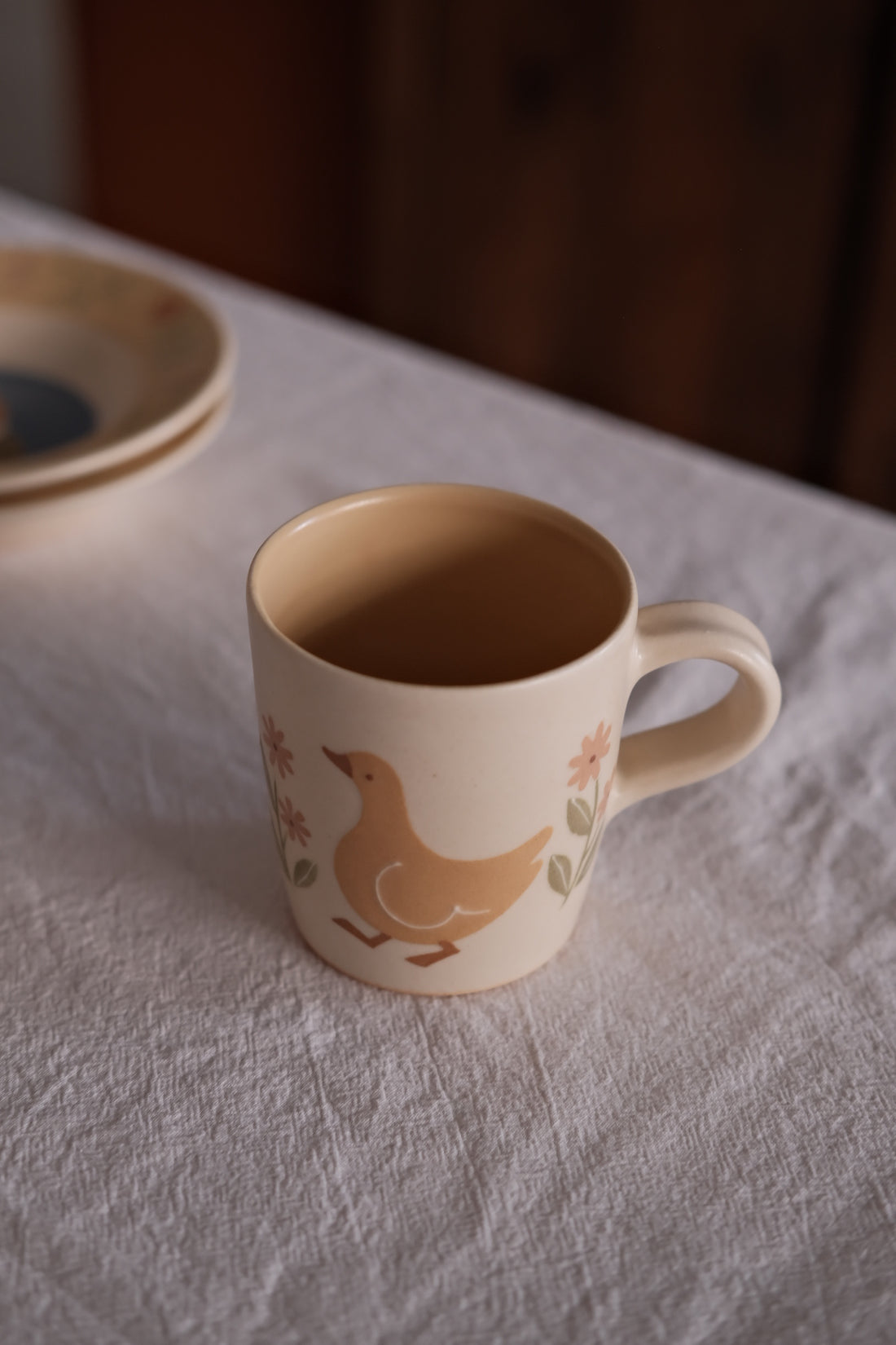 Buncho Pottery Duck and flower mug