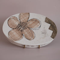 Hapun Pottery colorful series reversible oval