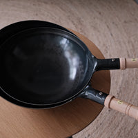 Yamada Kogyosho 山田工業所 Wooden Handle Wok