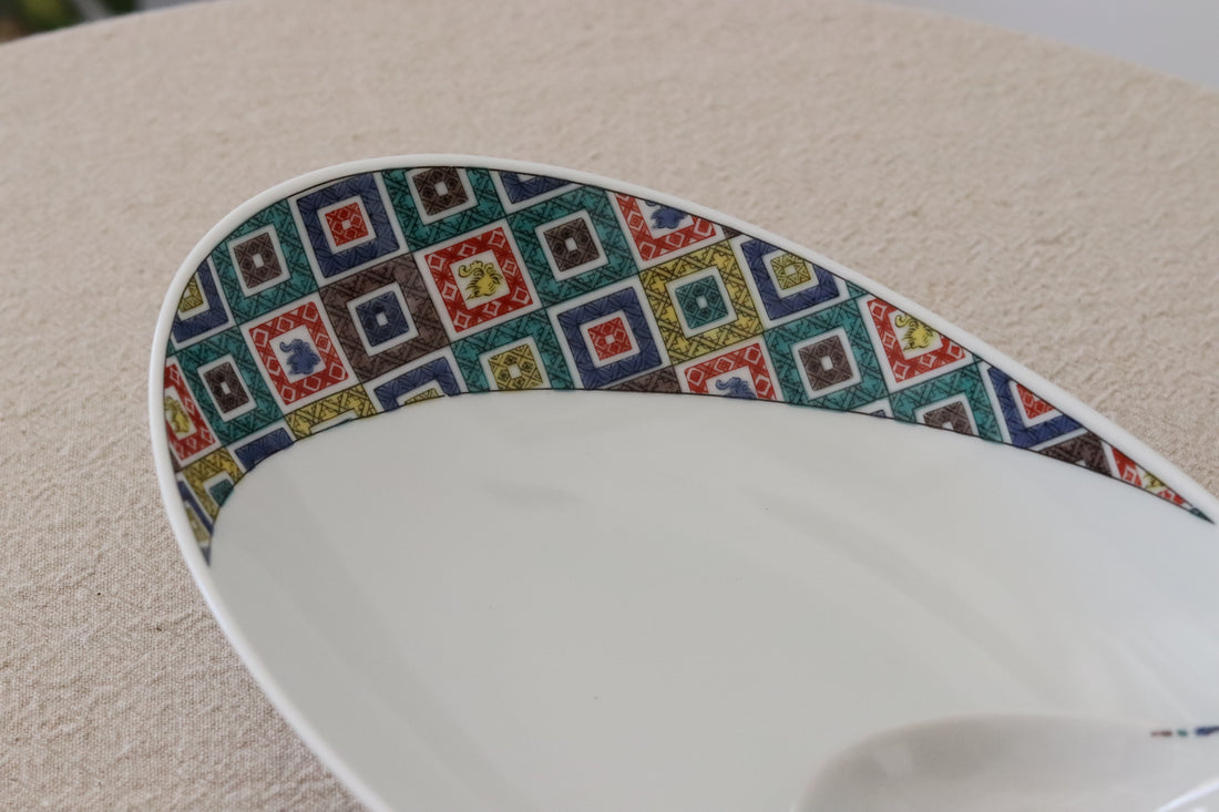 Kutani Ware Oval Plate