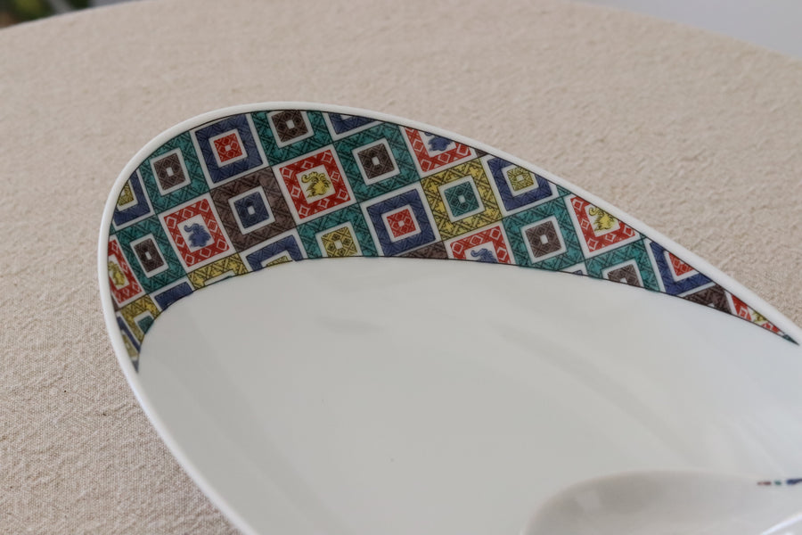 Kutani Ware Oval Plate