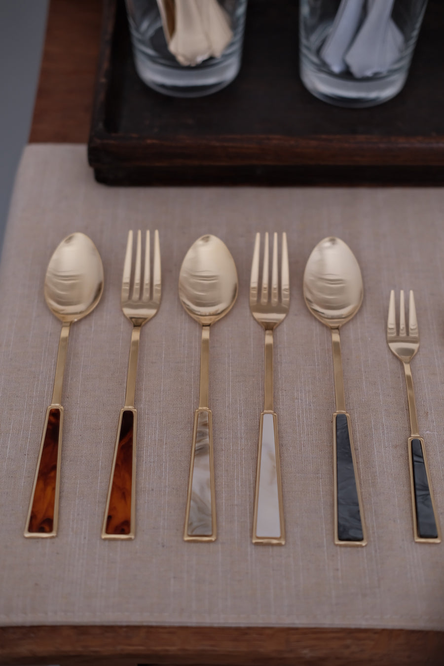 Tsubame Stainless Flatware Shiro Acrylic Colletcion-Large