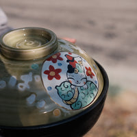 Yudachigama Hand-painted Lucky Cat Pot