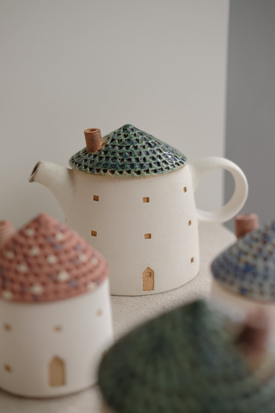 Forest Seed Pottery Ceramic Clay House Tea Pot