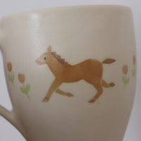 Buncho Pottery Horse Mug Large