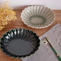 Japanese Chrysanthemum Shape Oval Serving Bowl