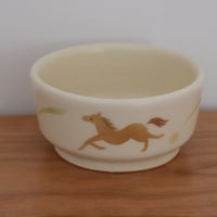 Buncho Pottery Horse Small Bowl