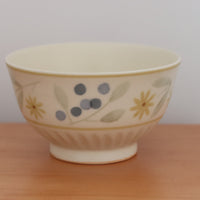 Buncho Pottery Flower and Berry Bowl - Blue