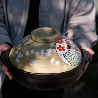 Yudachigama Hand-painted Lucky Cat Pot