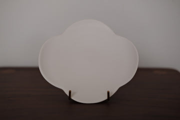 Kasumi Fujimura White Ceramic Plate/Saucer