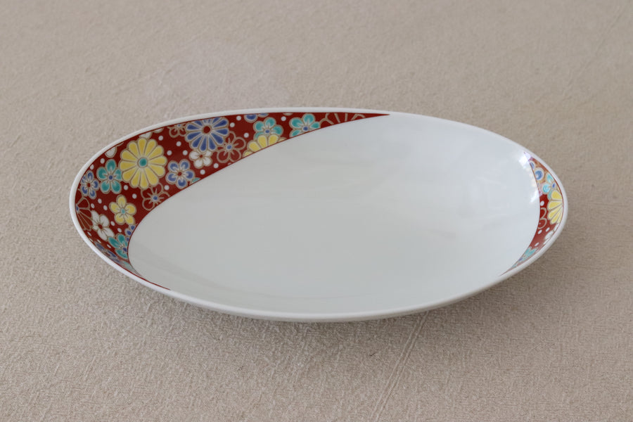 Kutani Ware Oval Plate