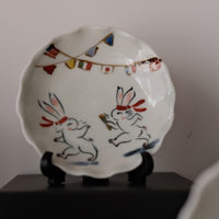 Arita Ware Handmade Bunny Birth Month Small Plate