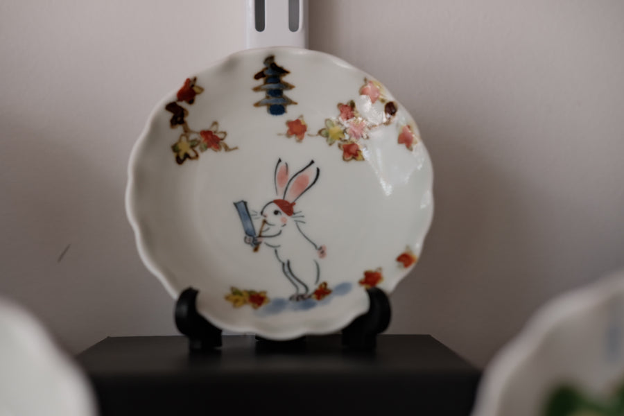 Arita Ware Handmade Bunny Birth Month Small Plate