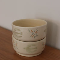 Buncho Pottery Bird Small Bowl