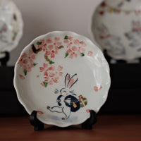 Arita Ware Handmade Bunny Birth Month Small Plate