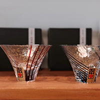 Toyo Sasaki Edo Glass Yachiyo Kiln Sake Cups