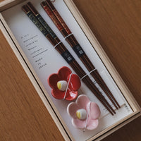 Japanese Chopsitck Gift Set - Camelia