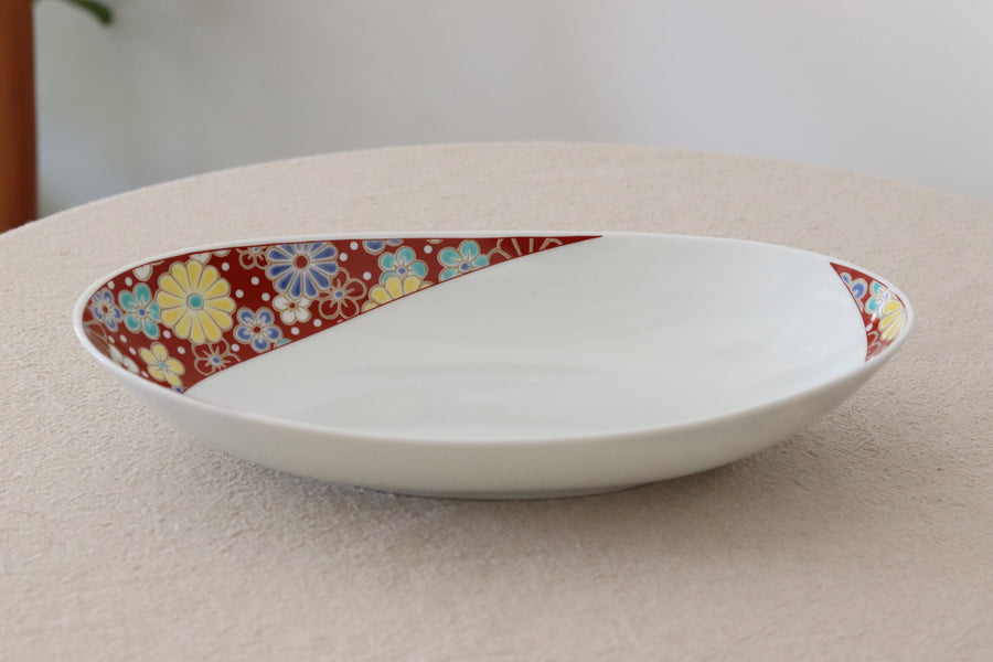 Kutani Ware Oval Plate