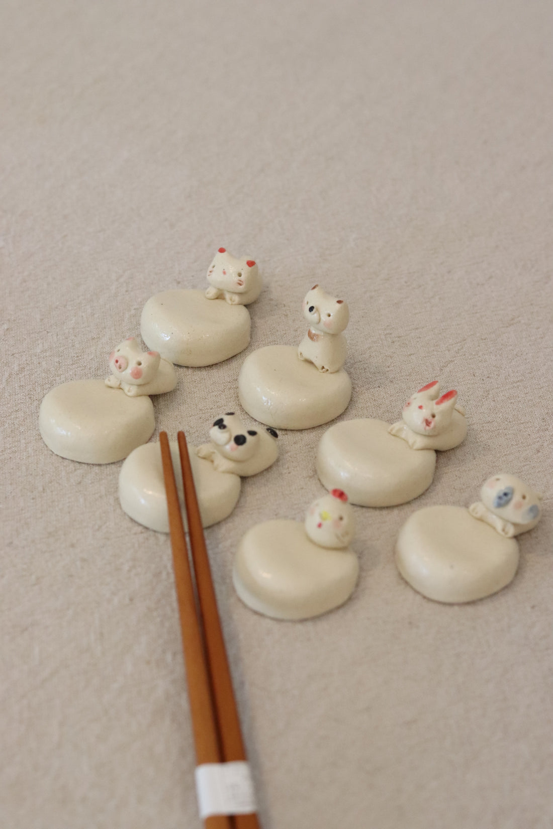 Seto Ware Animal Chopstick Rest