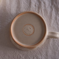 Buncho Pottery Bird and flower soup cup - Yellow