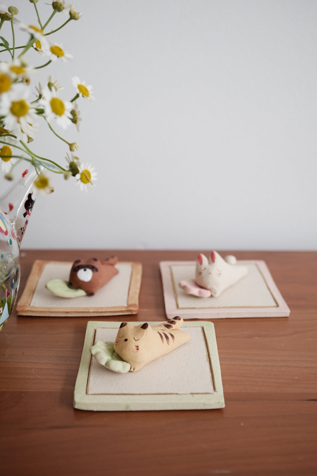 Japanese Clay Animals Incense Holder