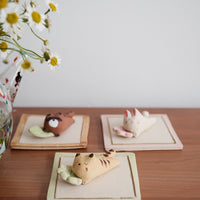 Japanese Clay Animals Incense Holder