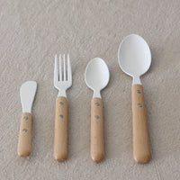 Japanese Enamel Cutlery Set-Wooden Handle