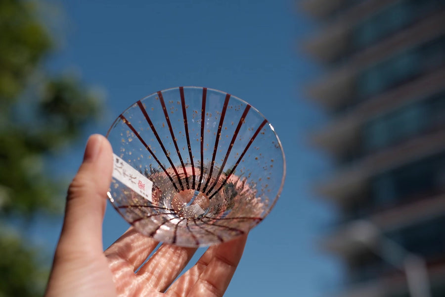 Toyo Sasaki Edo Glass Yachiyo Kiln Sake Cups