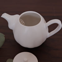 Kasumi Fujimura White Ceramic tea pot(tyatubo)