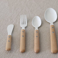 Japanese Enamel Cutlery Set-Wooden Handle