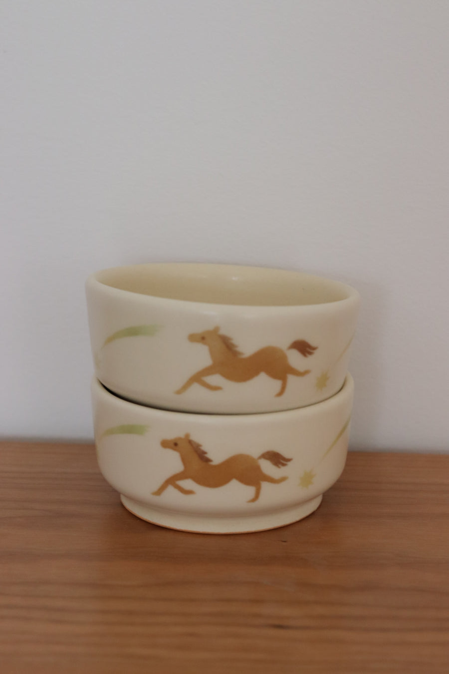 Buncho Pottery Horse Small Bowl