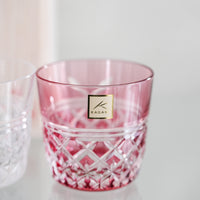 Kagami Crystal - A Pair of Sake Glasses, Edo Kiriko "Yui"