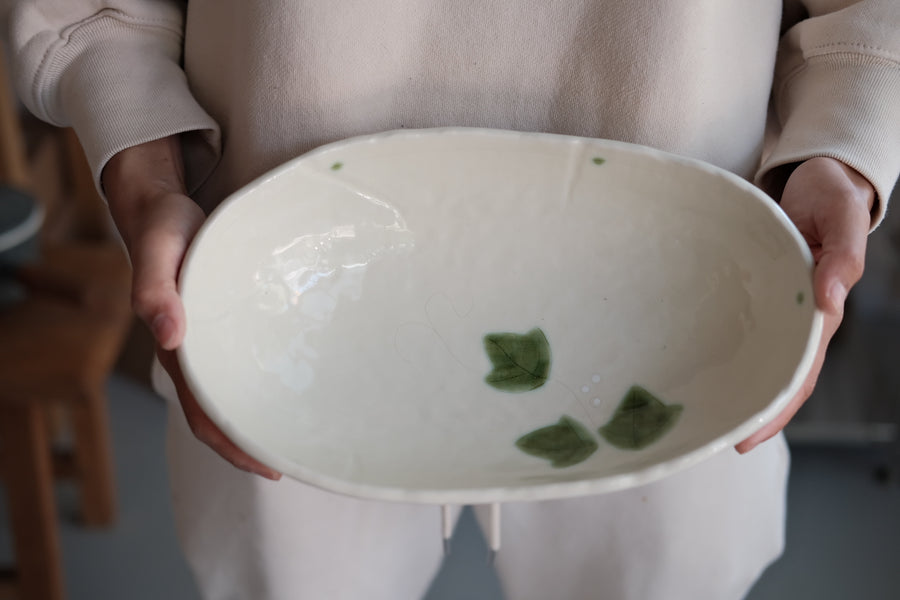 Japanese Shunryoku Green Leaf Large Plate Collection