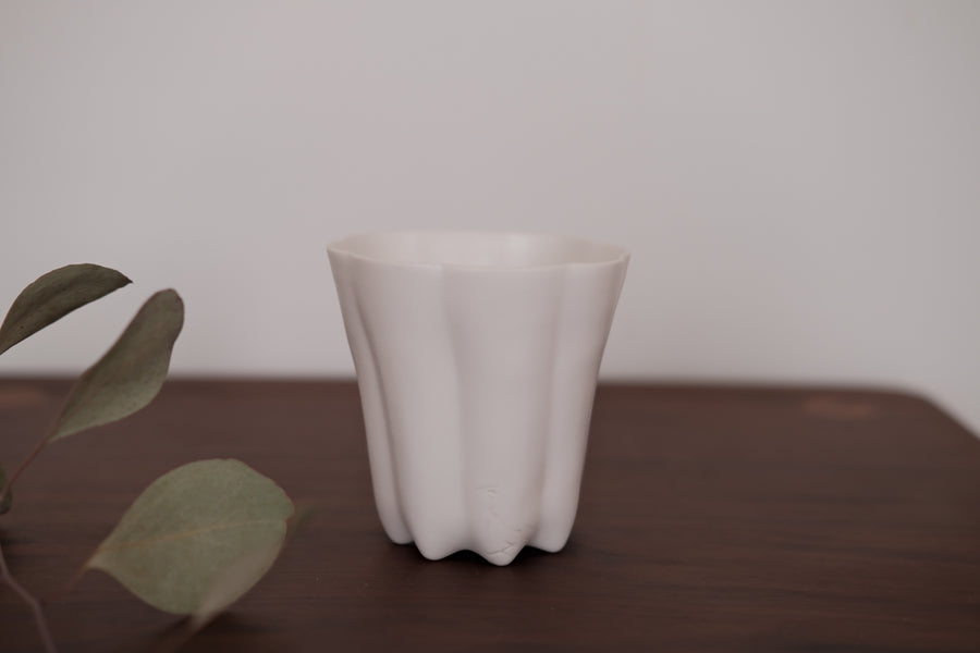 Kasumi Fujimura White Ceramic Tea Cup 200ml