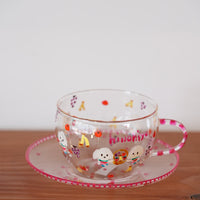 hina hiyo club Glass Coffee Cups w Sacuer #2