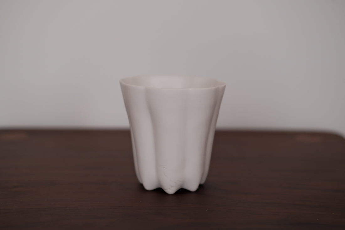 Kasumi Fujimura White Ceramic Tea Cup 200ml