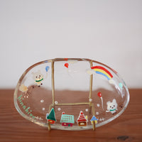 hina hiyo club Glass Oval Plate #1