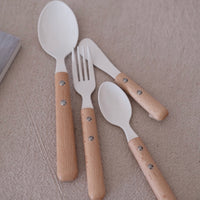 Japanese Enamel Cutlery Set-Wooden Handle