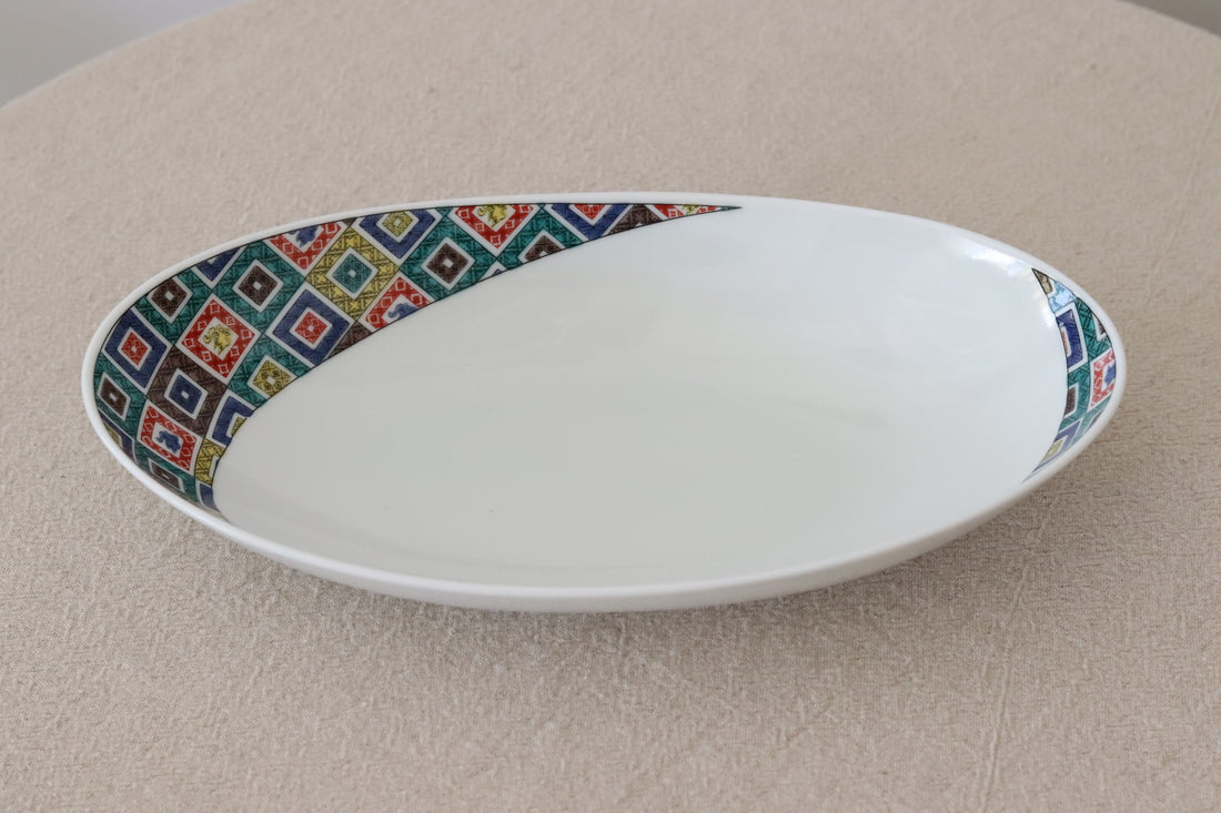 Kutani Ware Oval Plate