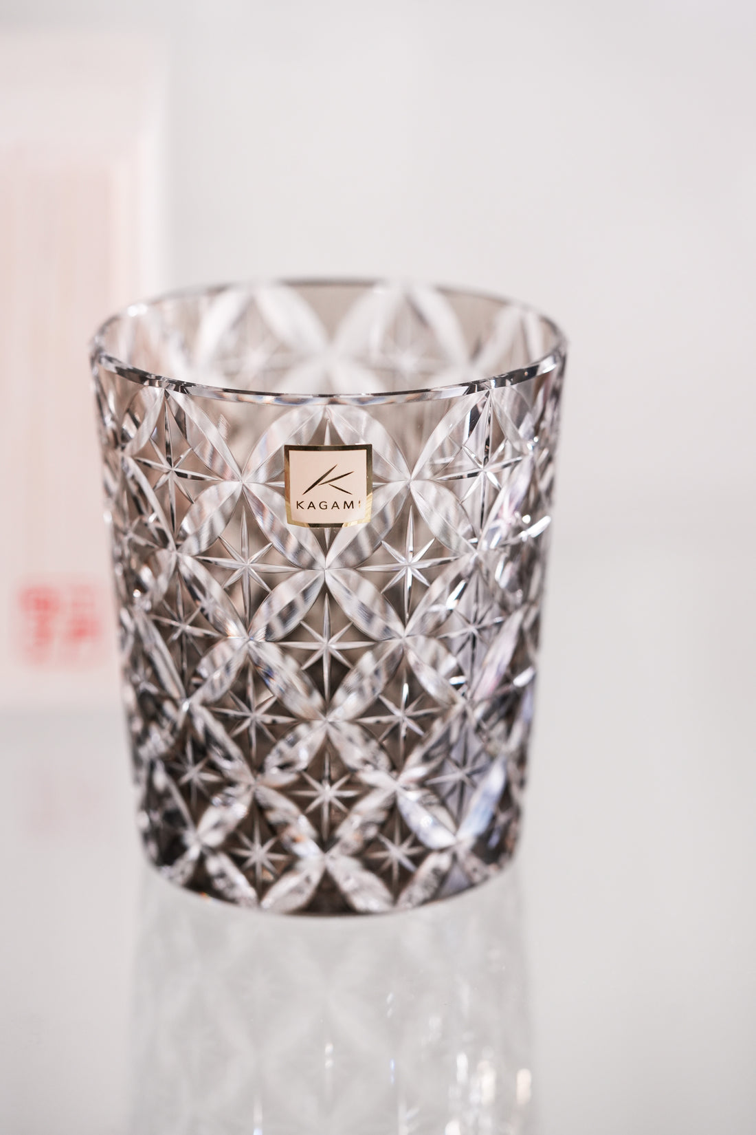 Kagami Crystal - Whiskey glass Edo Kiriko "Circle Mesh" By Satoshi Nabetani, Master of traditional crafts